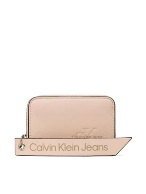 Calvin Klein Jeans Mały Portfel Damski Sculpted Med Zip Around Tag K60K610578 Różowy