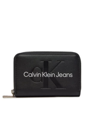 Calvin Klein Jeans Mały Portfel Damski Zip Around Mono K60K612255 Czarny