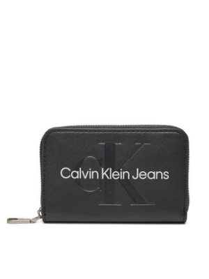 Calvin Klein Jeans Mały Portfel Damski Zip Around Mono K60K612255 Czarny