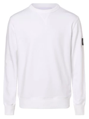 Calvin Klein Jeans Męska bluza nierozpinana Mężczyźni Bawełna biały jednolity,