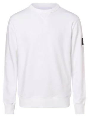 Calvin Klein Jeans Męska bluza nierozpinana Mężczyźni Bawełna biały jednolity,