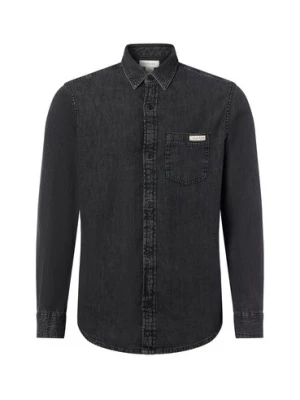 Calvin Klein Jeans Męska koszula dżinsowa Mężczyźni Regular Fit Bawełna szary jednolity,