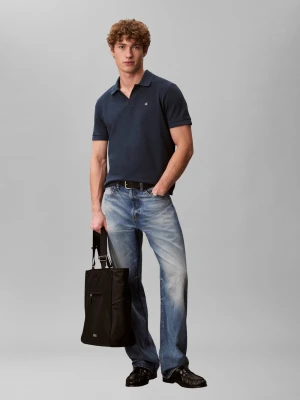 Calvin Klein Jeans koszulka polo Mężczyźni Bawełna niebieski,