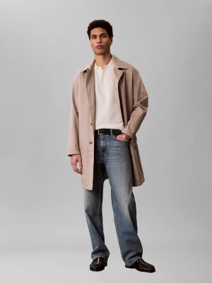 Calvin Klein Jeans Męska koszulka polo z dzianiny Mężczyźni Bawełna (100%) biały,