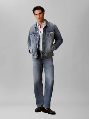 Calvin Klein Jeans Męska kurtka dżinsowa - Andrew Mężczyźni Bawełna (100%) niebieski,