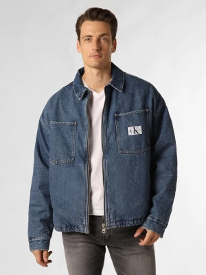 Calvin Klein Jeans Męska kurtka jeansowa Mężczyźni Jeansy niebieski jednolity,