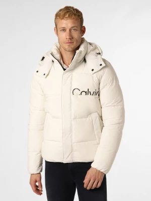 Calvin Klein Jeans Męska kurtka pikowana Mężczyźni biały jednolity,