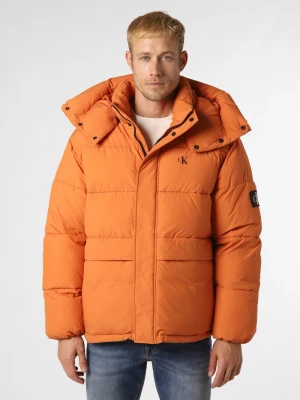 Calvin Klein Jeans Męska kurtka pikowana Mężczyźni pomarańczowy jednolity,