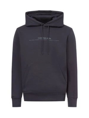 Calvin Klein Jeans Męski sweter z kapturem Mężczyźni Bawełna szary jednolity,