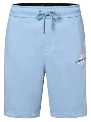 Calvin Klein Jeans Męskie szorty dresowe Mężczyźni niebieski jednolity,