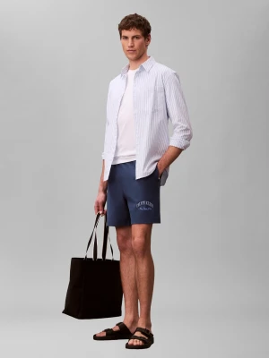 Calvin Klein Jeans Męskie szorty dresowe Mężczyźni niebieski jednolity,