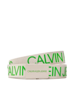 Calvin Klein Jeans Pasek Dziecięcy Canvas Logo Belt IU0IU00125 Beżowy