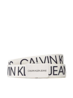 Calvin Klein Jeans Pasek Dziecięcy Canvas Logo Belt IU0IU00125 Biały