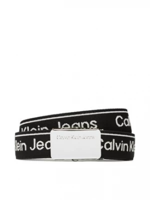 Calvin Klein Jeans Pasek Dziecięcy Logo Taupe Buckle Belt IU0IU00393 Czarny