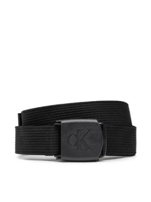 Calvin Klein Jeans Pasek Męski Logo Plaque Webbing Belt K50K510160 Czarny