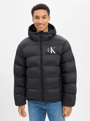 Calvin Klein Jeans Pikowana kurtka męska Mężczyźni czarny jednolity,