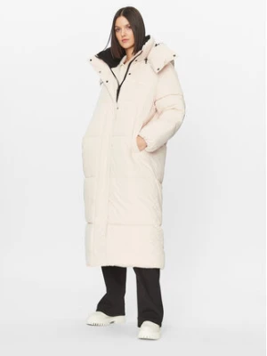 Calvin Klein Jeans Płaszcz zimowy J20J221888 Écru Oversize