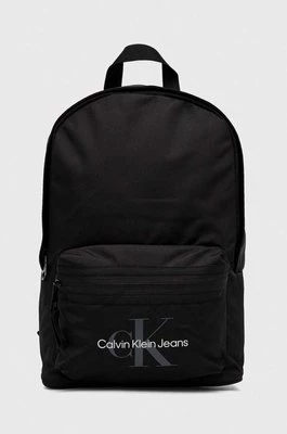 Calvin Klein Jeans plecak męski kolor czarny duży z nadrukiemCHEAPER