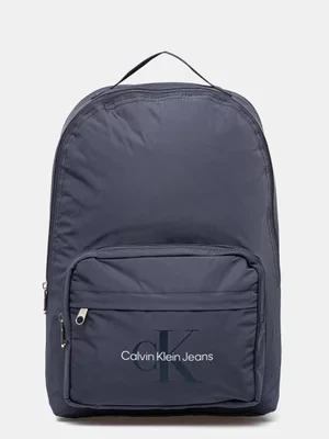 Calvin Klein Jeans plecak męski kolor niebieski duży gładki LV04G3036G