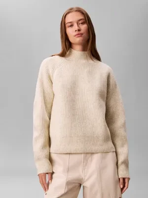 Calvin Klein Jeans Półgolf | Regular Fit | z dodatkiem wełny