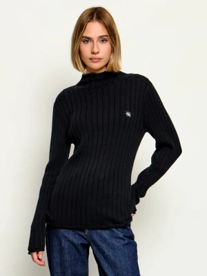 Calvin Klein Jeans Półgolf | Slim Fit czarny