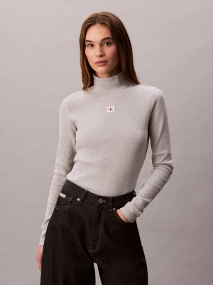 Calvin Klein Jeans Półgolf | Slim Fit szary