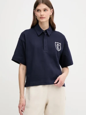 Calvin Klein Jeans polo bawełniane damski kolor granatowy LV047B209G