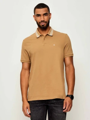 Calvin Klein Jeans Polo | Classic fit beżowy