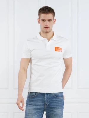Calvin Klein Jeans Polo COLORED ADDRESS BOX | Regular Fit biały