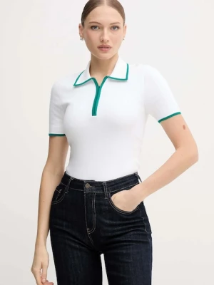 Calvin Klein Jeans polo damski kolor biały LV044D304G