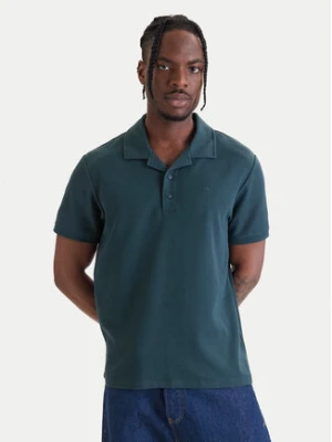Calvin Klein Jeans Polo Easy Micro Waffle LV04RF205G Zielony Regular Fit