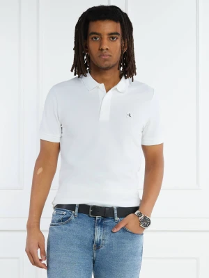 Calvin Klein Jeans Polo EMBRO BADGE | Slim Fit biały