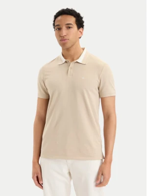 Calvin Klein Jeans Polo LV04RG234G Beżowy jasny Regular Fit