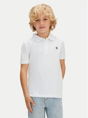 Calvin Klein Jeans Polo LVCKSJB29B Biały Regular Fit