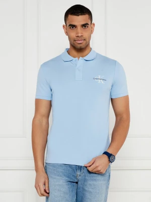Calvin Klein Jeans Polo | Regular Fit błękitny