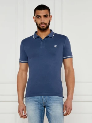 Calvin Klein Jeans Polo | Slim Fit | pique niebieski