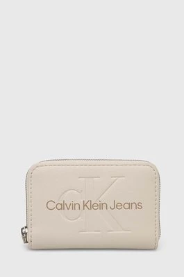 Calvin Klein Jeans portfel damski kolor beżowy K60K612255