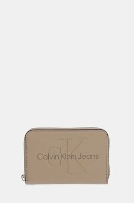 Calvin Klein Jeans portfel damski kolor beżowy K60K612255