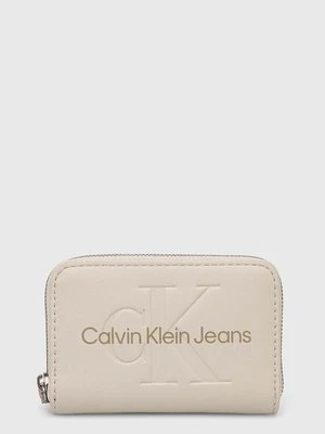 Calvin Klein Jeans portfel damski kolor beżowy K60K612255