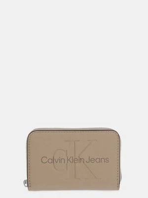 Calvin Klein Jeans portfel damski kolor beżowy K60K612255