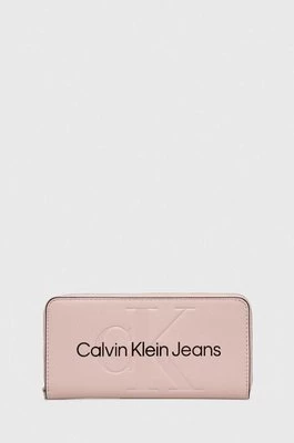 Calvin Klein Jeans portfel damski kolor różowy
