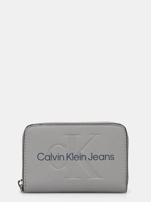 Calvin Klein Jeans portfel damski kolor szary K60K612255