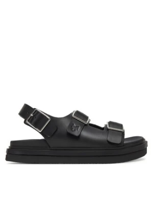 Calvin Klein Jeans Sandały Flat Molded Sandal Buckle YW0YW01785 Czarny