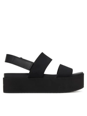 Calvin Klein Jeans Sandały Flatform Sandal Sling In YW0YW01788 Czarny