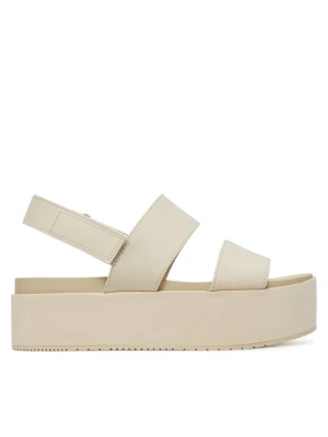Calvin Klein Jeans Sandały Flatform Sandal Sling In YW0YW01788 Écru Kremowy