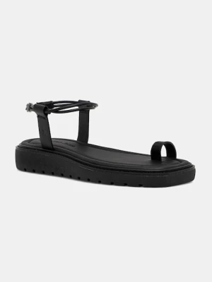 Calvin Klein Jeans sandały ROPE TOE POST SANDAL LTH MG damskie kolor czarny YW0YW01893
