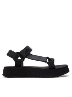 Calvin Klein Jeans Sandały Sandal Velcro Webbing Dc YW0YW01353 Czarny