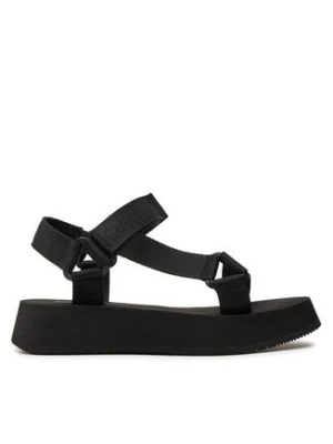 Calvin Klein Jeans Sandały Sandal Velcro Webbing In Mtl YW0YW01480 Czarny