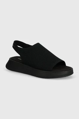 Calvin Klein Jeans sandały SLING KNIT SANDAL MG UC damskie kolor czarny na platformie YW0YW01346