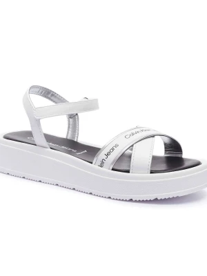 Calvin Klein Jeans Sandały | z dodatkiem skóry